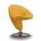 Manhattan Comfort Curl Swivel Accent Chair in Yellow and Polished Chrome AC040-YL - alternate 1